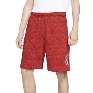NIKE Sportswear Club Olympic Fleece USA Shorts Size Small Red JDI Standard Fit